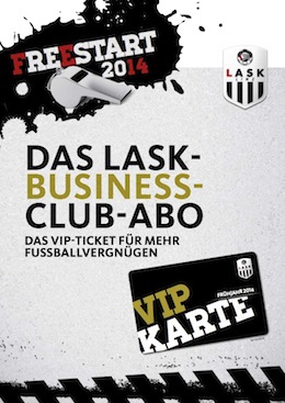 "LASK Freestart 2014" - Das Business-Club Abo