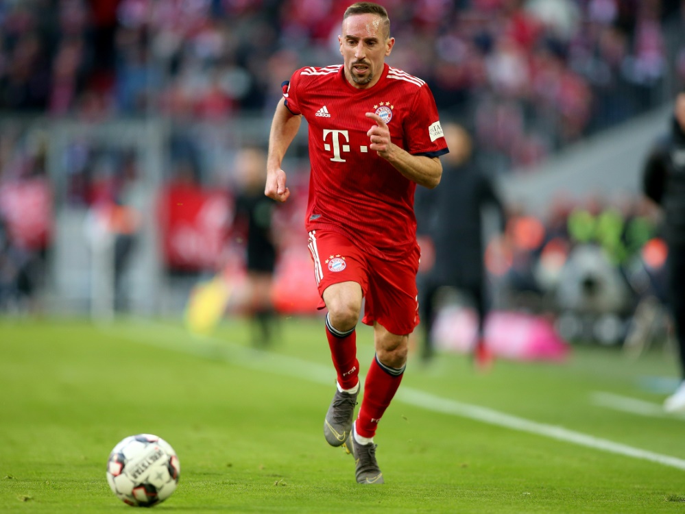 Der FC Bayern muss am Sonntag wohl auf Ribery verzichten