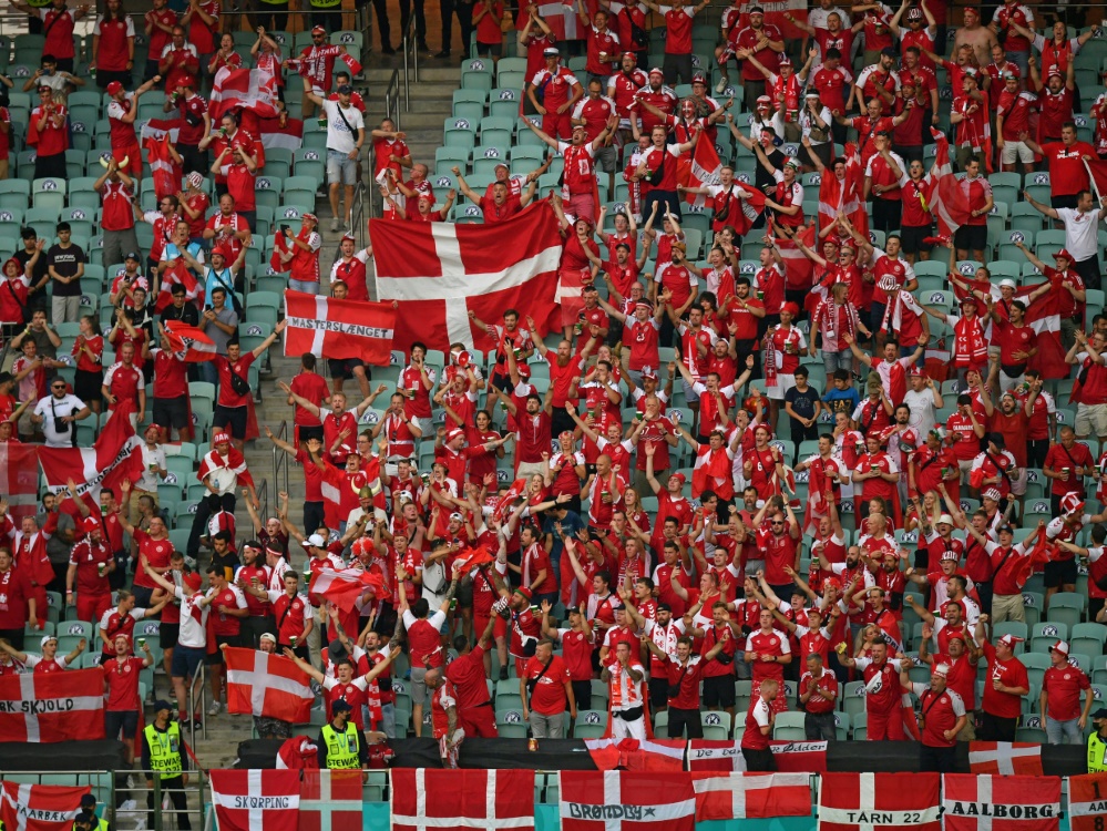 Dänemark spielt sein Halbfinale in Wembley gegen England (Foto: SID)