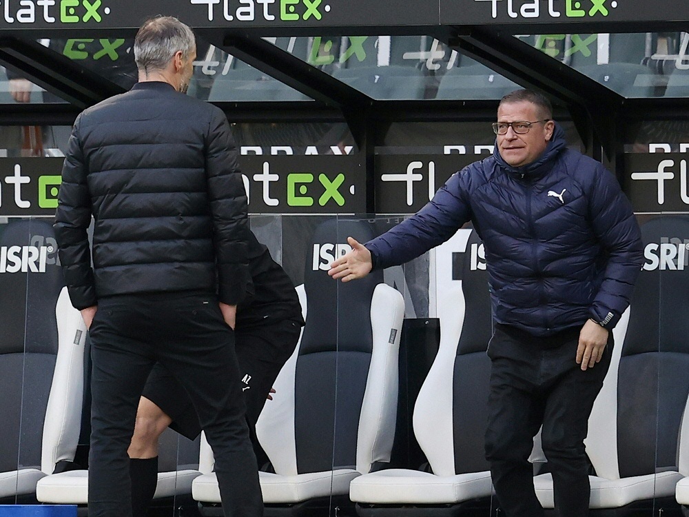 Max Eberl (r.) fühlt noch Wertschätzung für Marco Rose (Foto: SID)