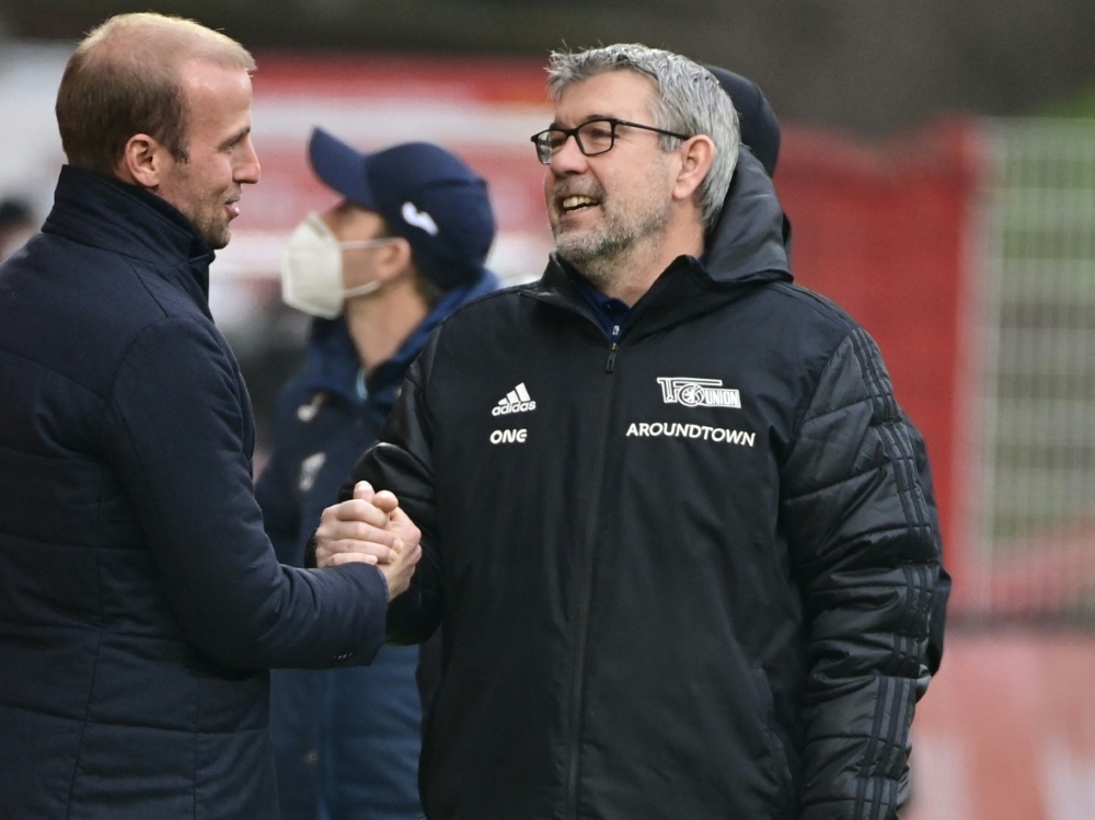 Trainer-Duell: Sebastian Hoeneß (l.) und Urs Fischer (Foto: SID)