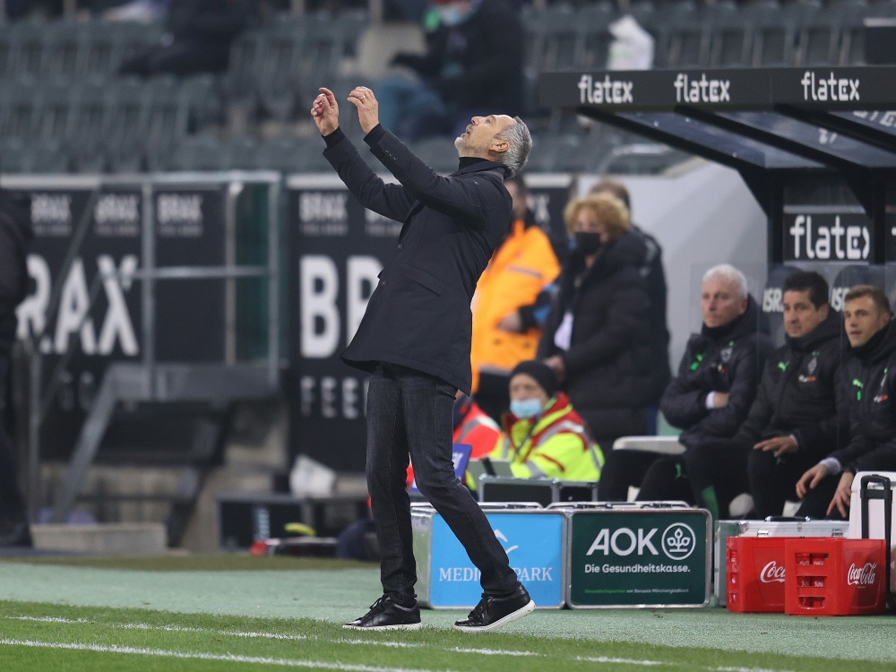 Vierte Niederlage in Serie für Hütter und Gladbach (Foto: SID)