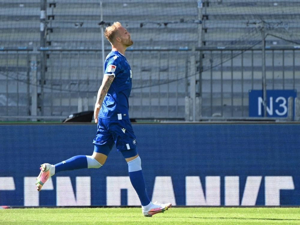 Bochum hat Interesse am Karlsruher Philipp Hofmann. (Foto: SID)