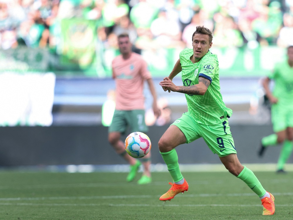 Max Kruse bleibt bei Wolfsburg (Foto: AFP/SID/RONNY HARTMANN)