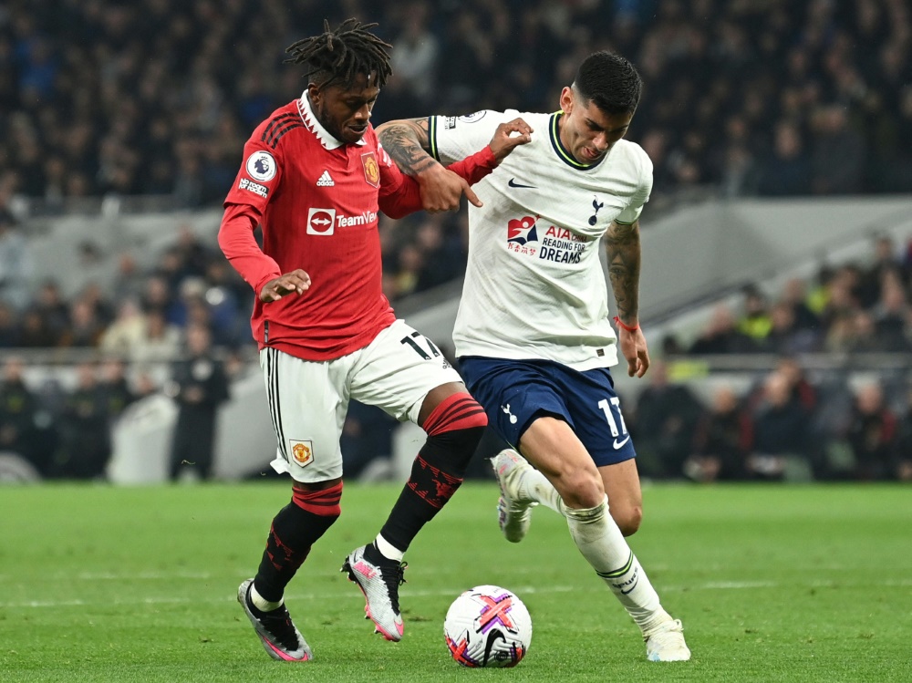 United und Tottenham trennen sich 2:2 (Foto: AFP/SID/GLYN KIRK)