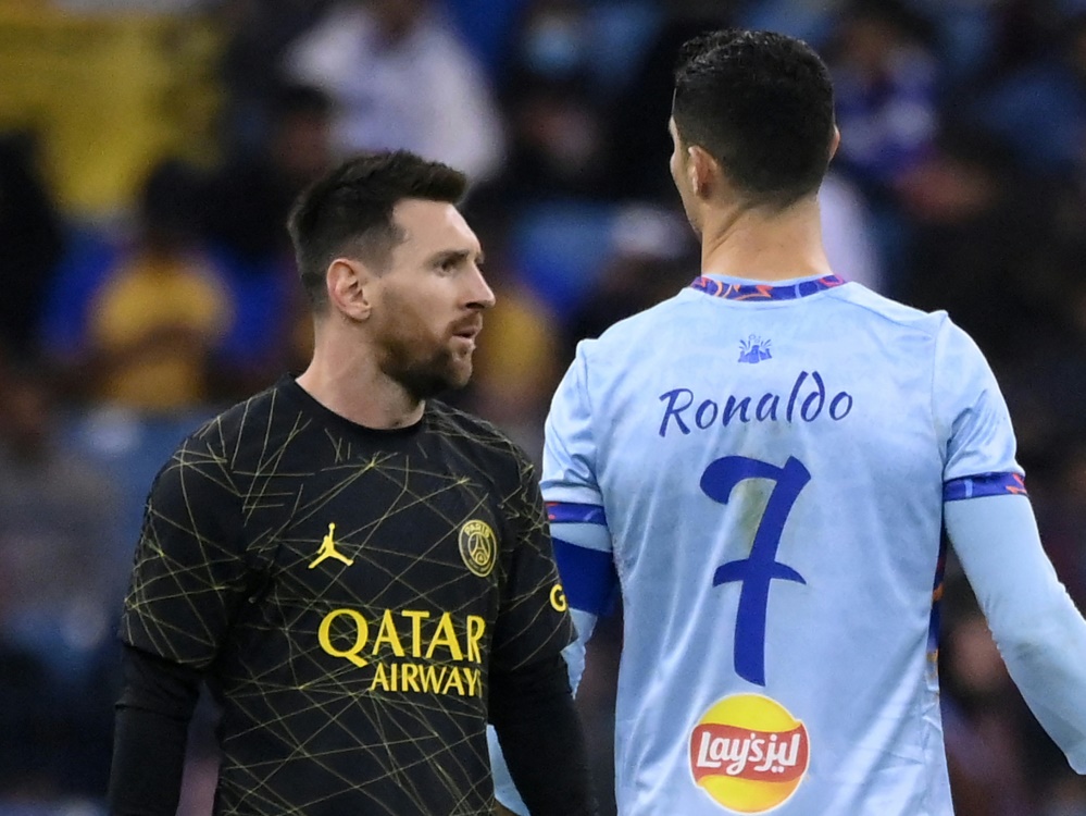 Messi und Ronaldo duellierten sich zuletzt im Januar (Foto: AFP/SID/FRANCK FIFE)