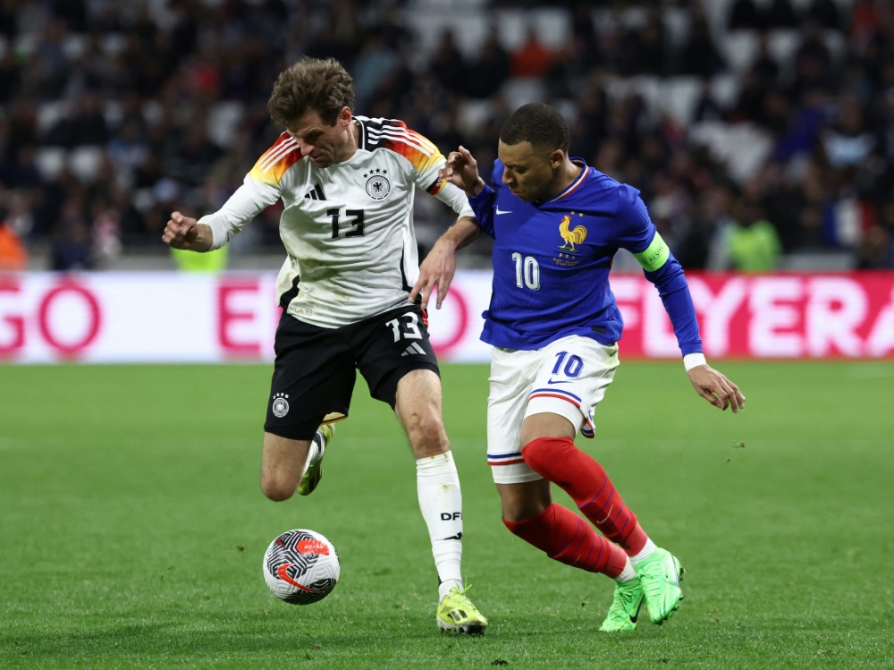 Thomas Müller im März gegen Frankreich (Foto: AFP/SID/FRANCK FIFE)