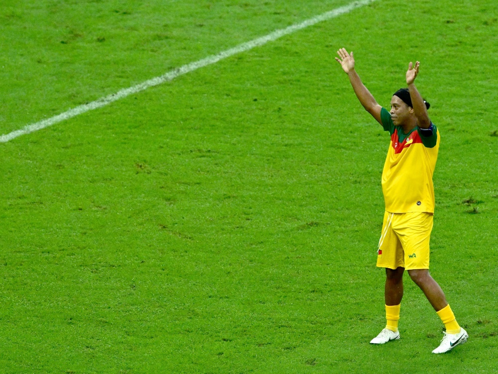 Ronaldinho bei einem Benefizspiel (Foto: AFP/SID/Pablo PORCIUNCULA)