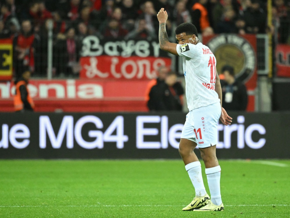 Jessic Ngankam, hier im Trikot des FSV Mainz (Foto: AFP/SID/INA FASSBENDER)