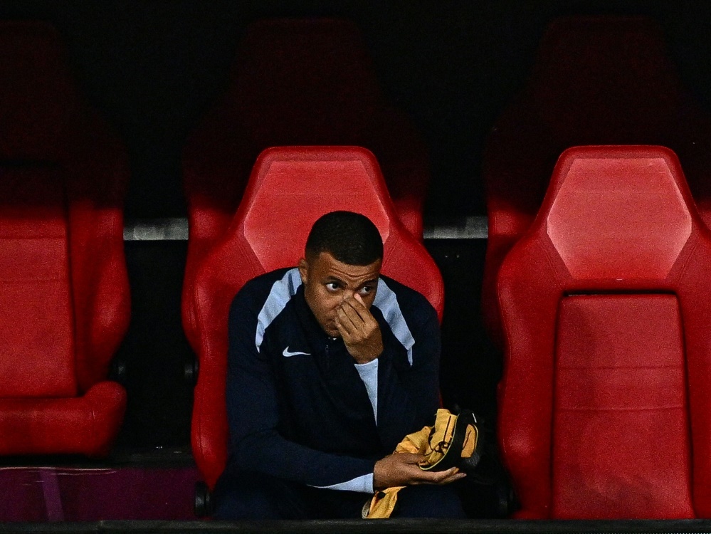 Kylian Mbappe kam gegen Oranje nicht zum Einsatz (Foto: AFP/SID/GABRIEL BOUYS)