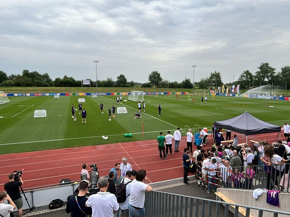 Die DFB-Auswahl beim Training am Donnerstag (Foto: /SID)