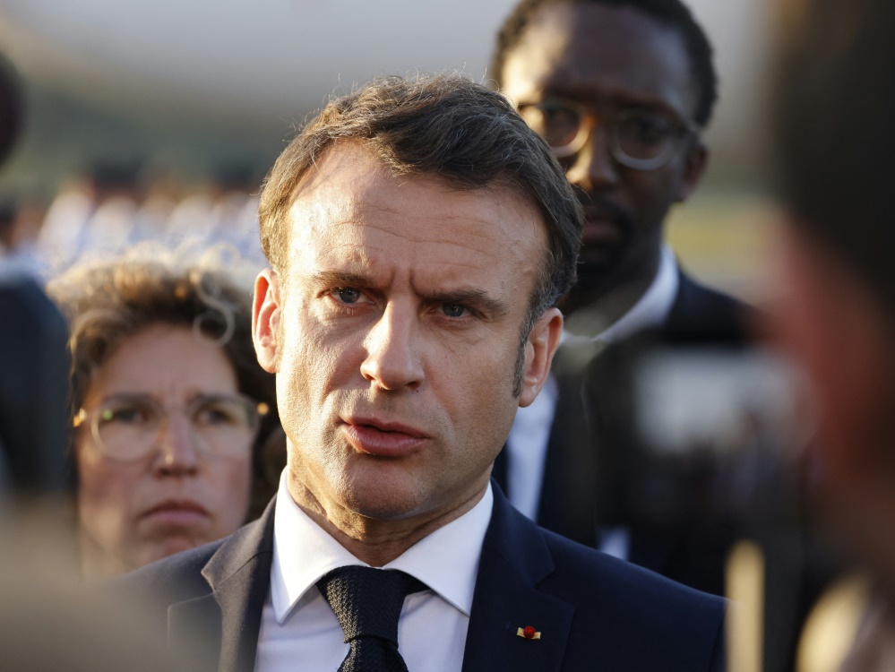 Macron und Frankreich reagieren auf Terroranschlag (Foto: AFP/SID/LUDOVIC MARIN)