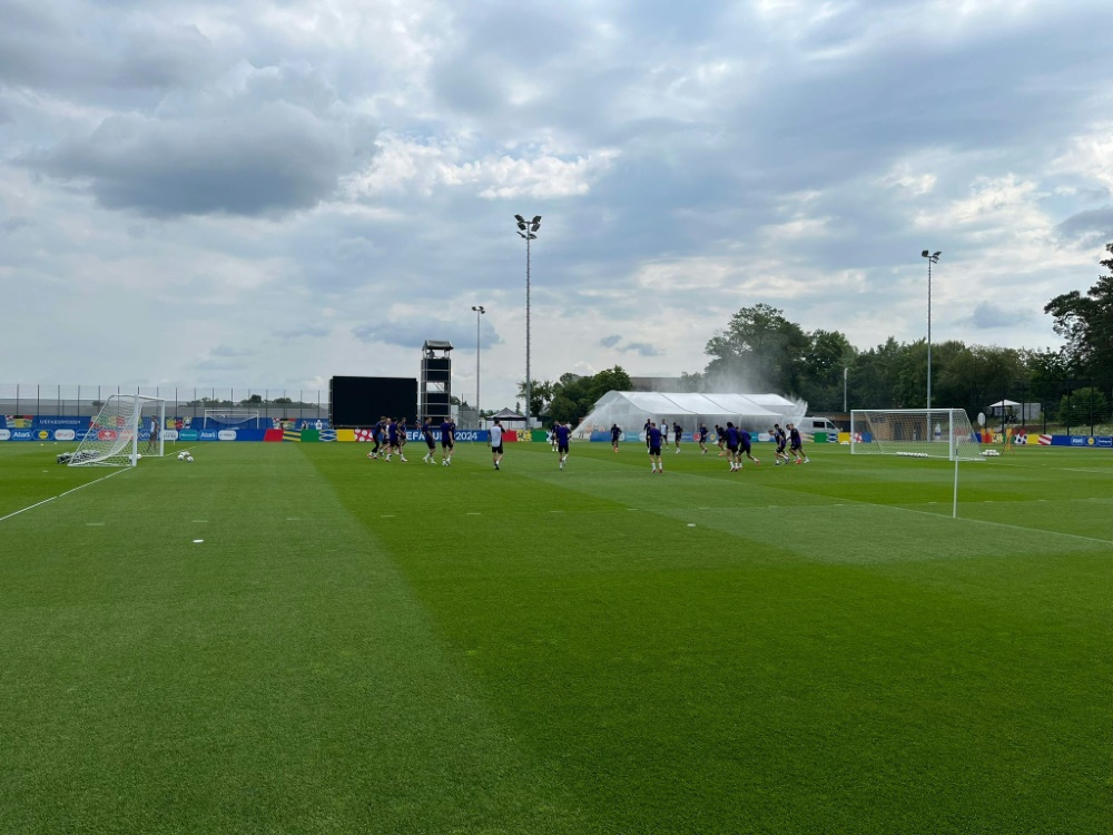 Das DFB-Team beim Abschlusstraining (Foto: /SID)