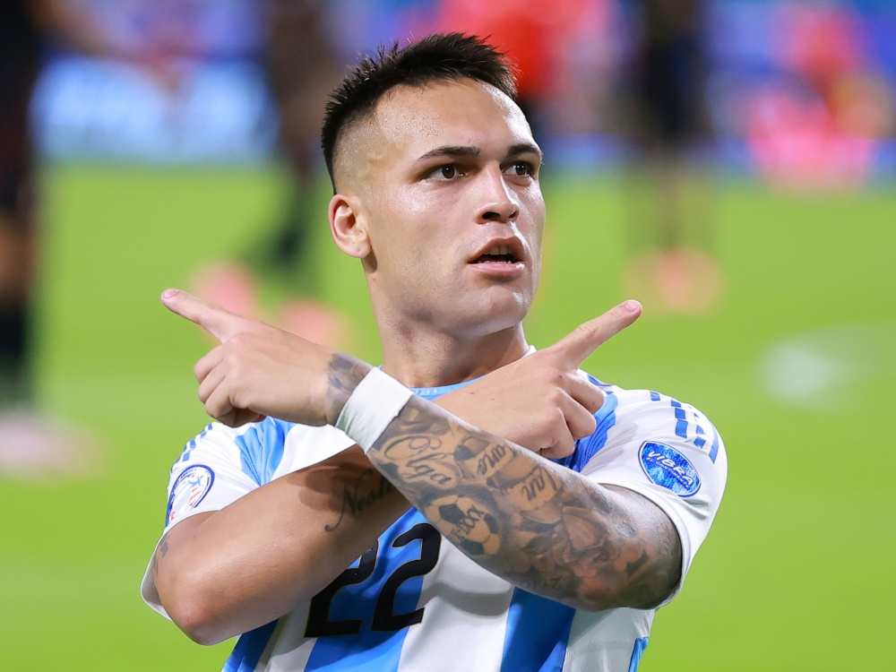 Martinez erzielte vier von fünf argentinischen Tore (Foto: AFP/GETTY IMAGES NORTH AMERICA/SID/Hector Vivas)