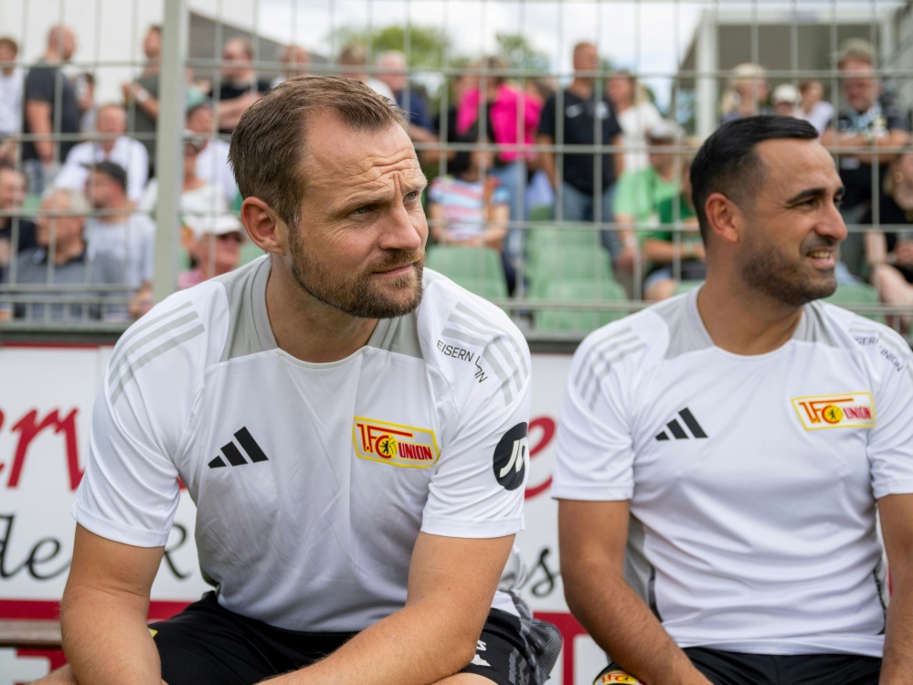 Unions neuer Trainer Bo Svensson (l.) (Foto: IMAGO/Matthias Koch/IMAGO/Matthias Koch/SID/IMAGO/Matthias Koch)