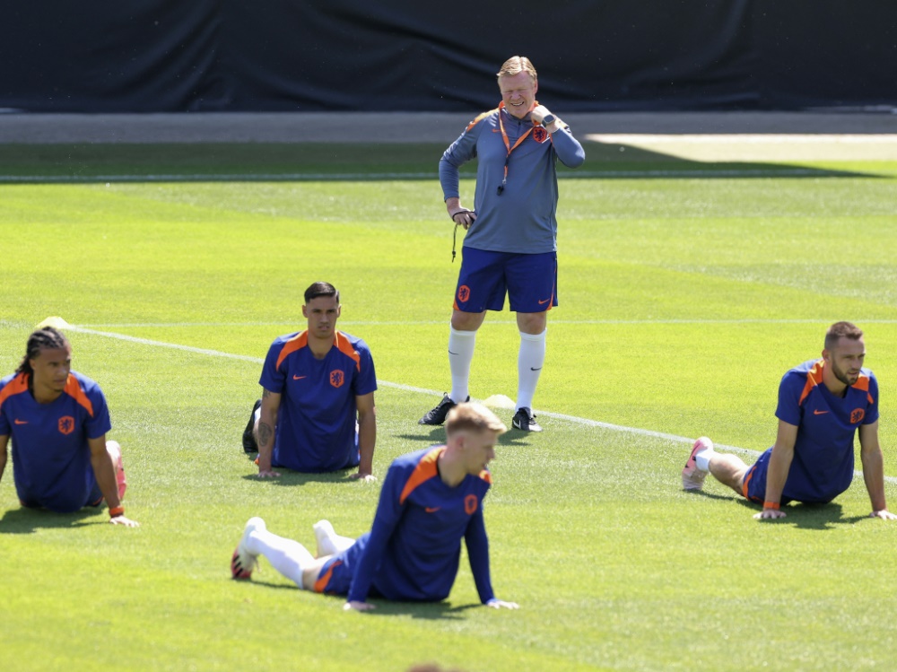 Am Morgen trainierte die Elftal noch in Wolfsburg (Foto: AFP/SID/RONNY HARTMANN)