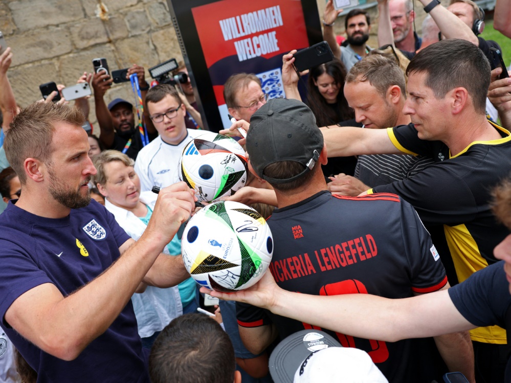 Auch in Deutschland gefragt: Harry Kane (l.) (Foto: AFP/SID/ADRIAN DENNIS)