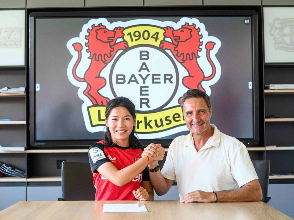 Shen Menglu kommt nach Leverkusen (Foto: Bayer 04 Leverkusen Fussball GmbH /Bayer 04 Leverkusen Fussball GmbH/Bayer 04 Leverkusen Fussball GmbH)