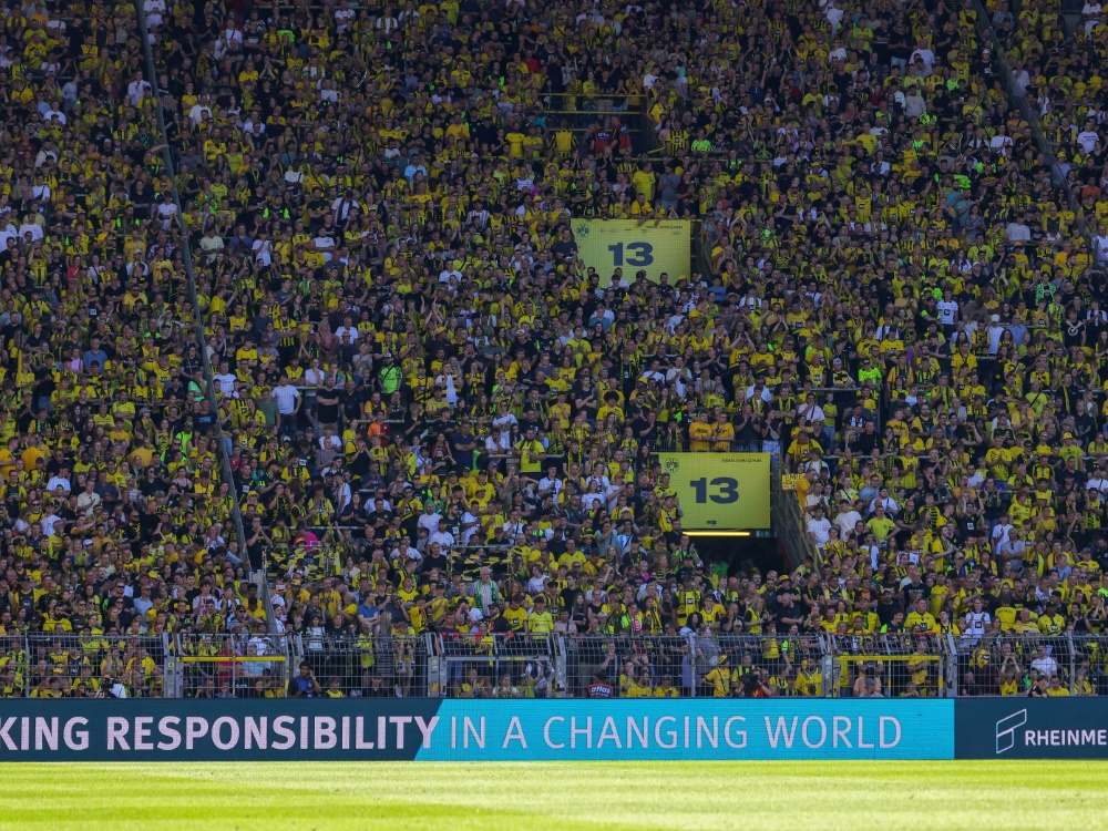 Rheinmetall ist Sponsor bei Borussia Dortmund (Foto: FIRO/FIRO/SID)