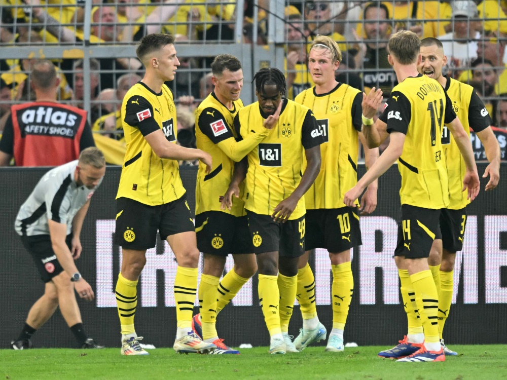 Gittens trifft für den BVB (Foto: AFP/SID/INA FASSBENDER)