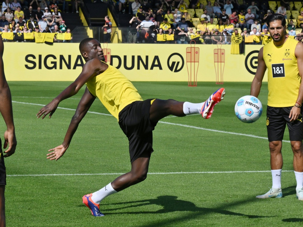 Absolvierte Teile des BVB-Trainings: Serhou Guirassy (Foto: IMAGO/Maik Hölter/TEAM2sportphoto/IMAGO/Maik Hölter/TEAM2sportphoto/SID/IMAGO/Maik Hölter/TEAM2sportphoto)