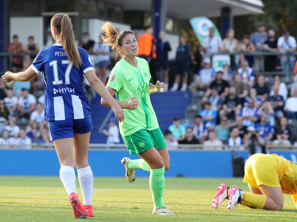 Chantal Hagel erzielte das 1:0 für den VfL (Foto: IMAGO/O.Behrendt/IMAGO/O.Behrendt/SID/IMAGO/O.Behrendt)