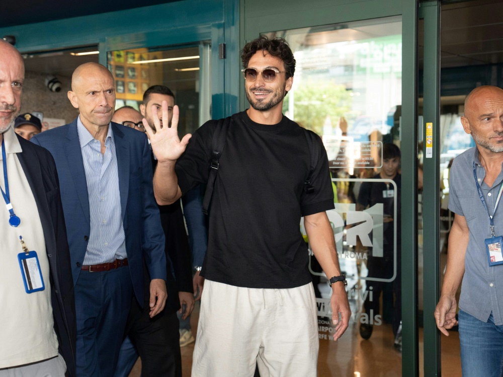 Hummels bei seiner Ankunft in Rom (Foto: IMAGO/Zuma Press/IMAGO/Zuma Press/SID/IMAGO/Telenews)