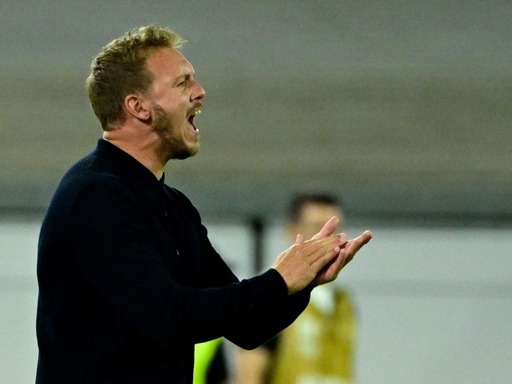 Julian Nagelsmann im Nations-League-Spiel gegen Ungarn (Foto: AFP/SID/JOHN MACDOUGALL)