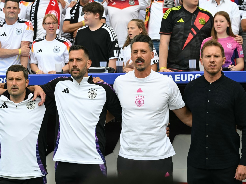 Julian Nagelsmann (r.) bei der EM 2024 (Foto: AFP/SID/THOMAS KIENZLE)