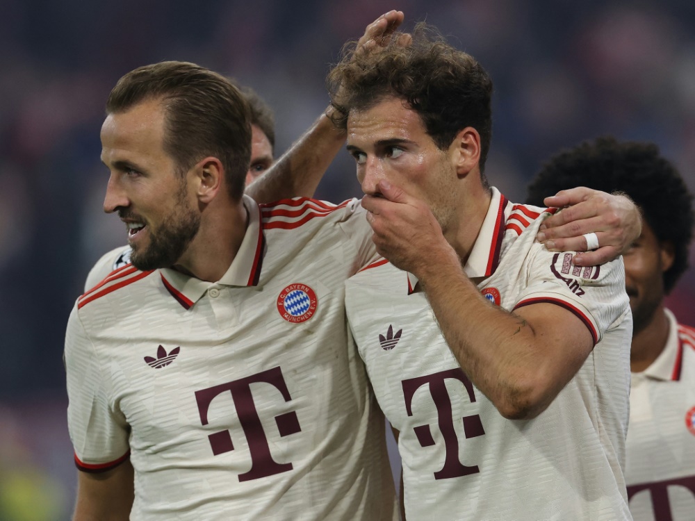 Leon Goretzka (r.) traf (Foto: AFP/SID/ALEXANDRA BEIER)