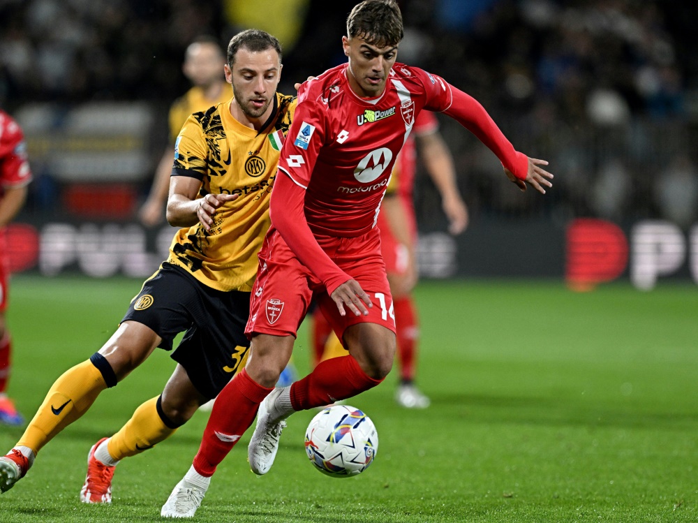 Erste Berufung für Daniel Maldini (v.) (Foto: AFP/SID/GABRIEL BOUYS)