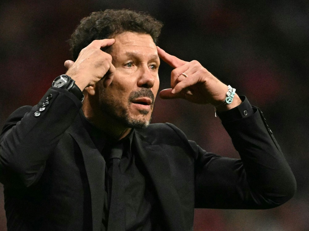 Hitziges Derby: Atletico-Coach Simeone (Foto: AFP/SID/JAVIER SORIANO)