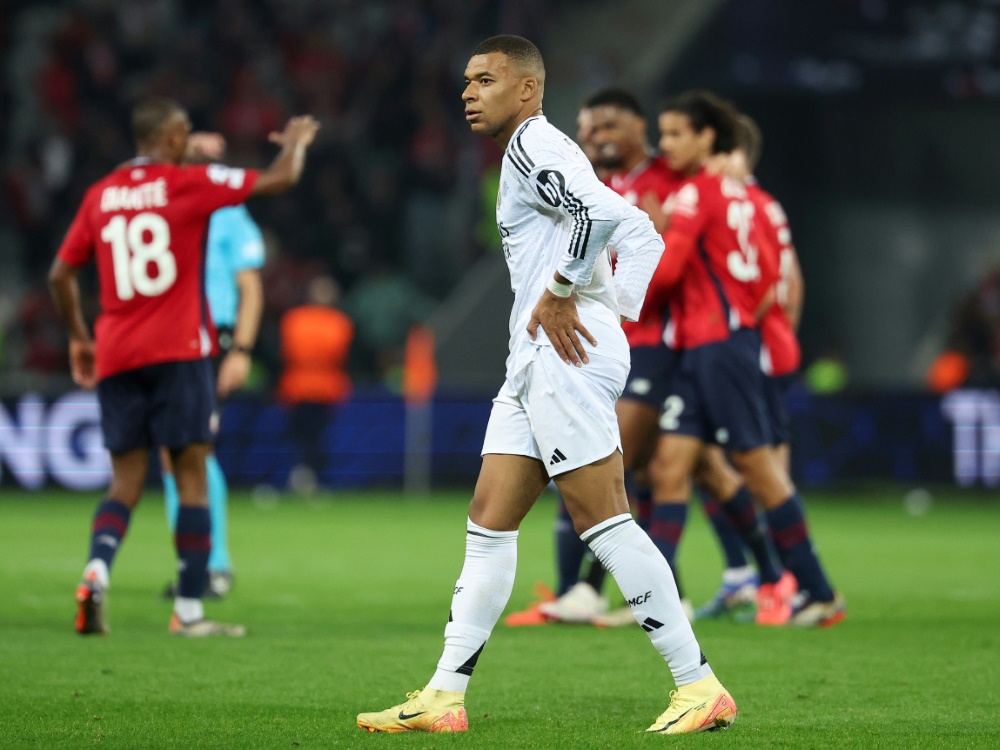 Bedient in Lille: Reals Kylian Mbappe (Foto: AFP/SID/FRANCK FIFE)