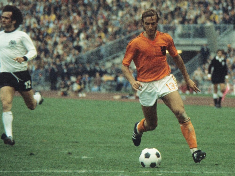 Johan Neeskens im WM-Finale 1974 (Foto: IMAGO / BSR Agency/IMAGO / BSR Agency/SID/IMAGO/Cor Mooij / PU / BSR Agency)