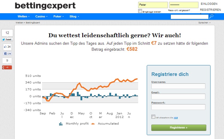 Registriere dich jetzt und sichere dir die Chance auf den Tipster des Monats!